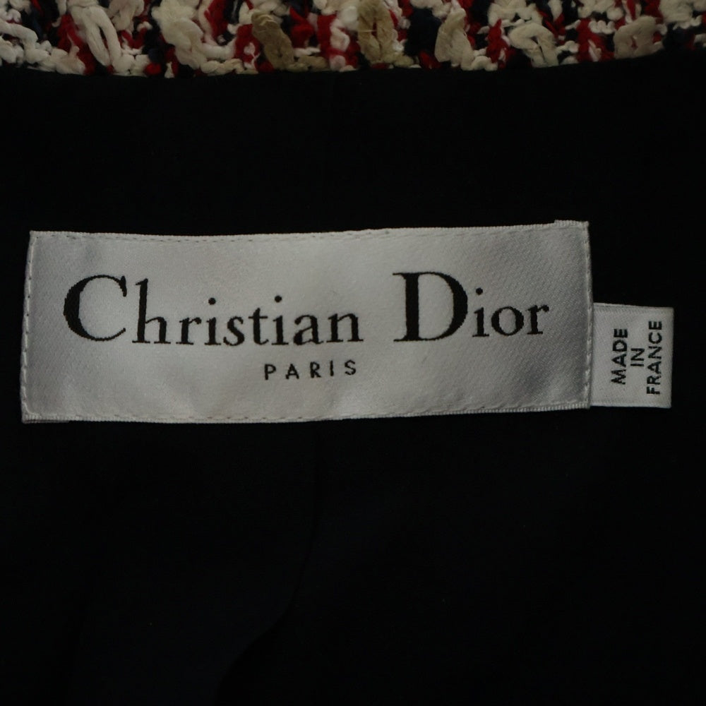 DIOR(ディオール) ロゴボタンロングツイードジャケット マルチカラー レディース 221M06A1000