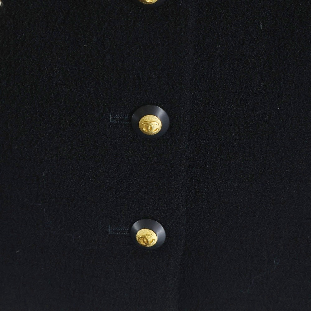 CHANEL(シャネル) 93A ウールツイード バイカラージャケット タイトスカート セットアップ ベージュ/ブラック レディース