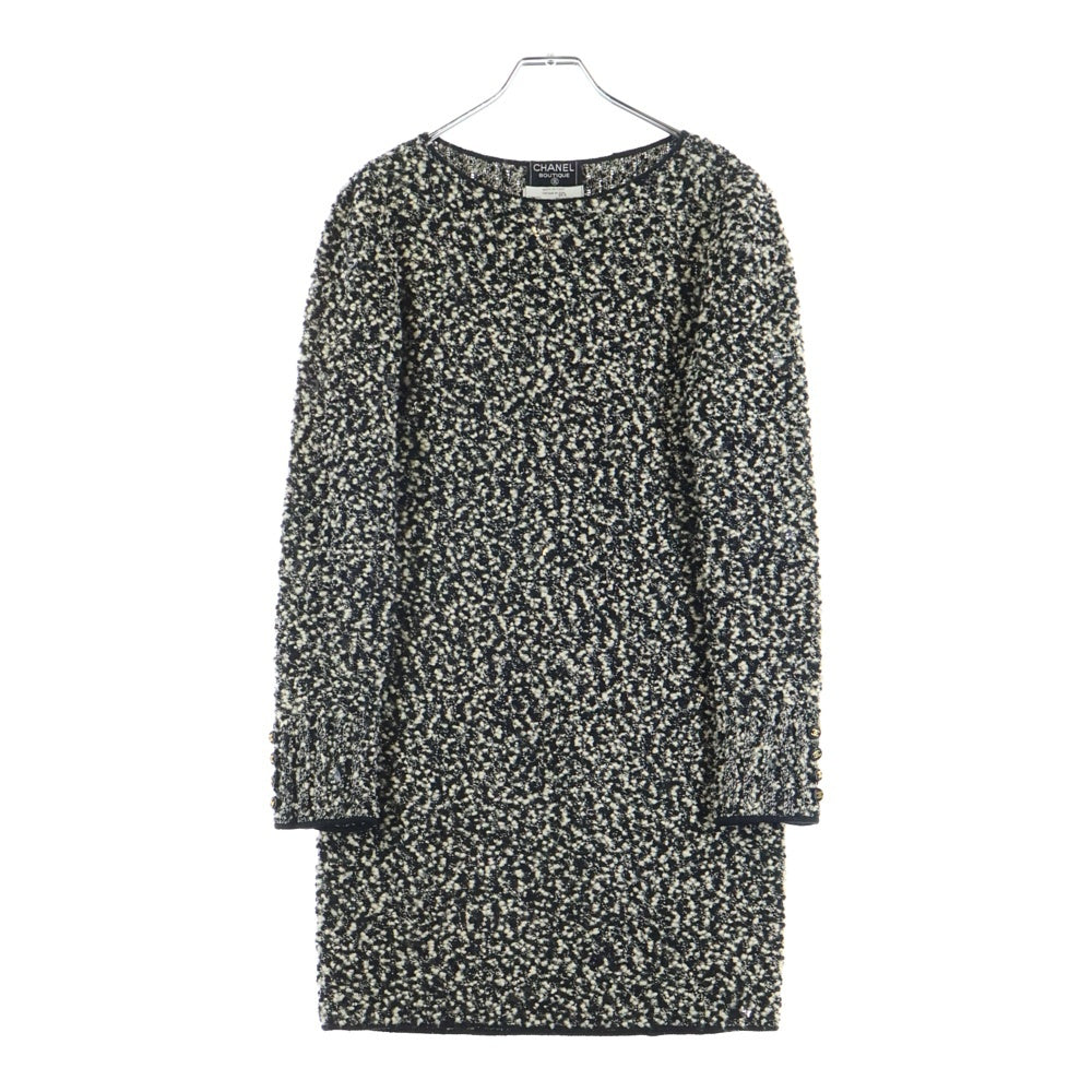 CHANEL(シャネル) 94A ツイード スパンコール ドレス ワンピース ブラック/ホワイト レディース