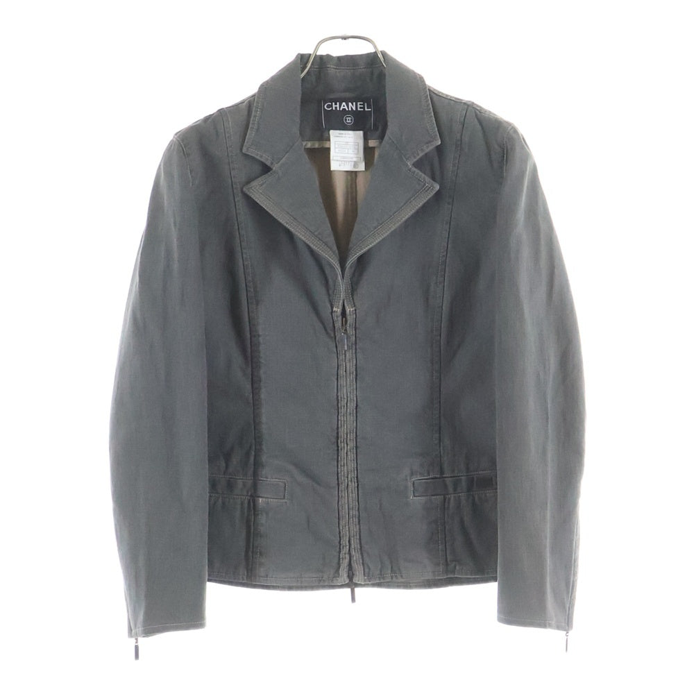 CHANEL(シャネル) 03P コットン ジップアップジャケット グレー P20621 レディース