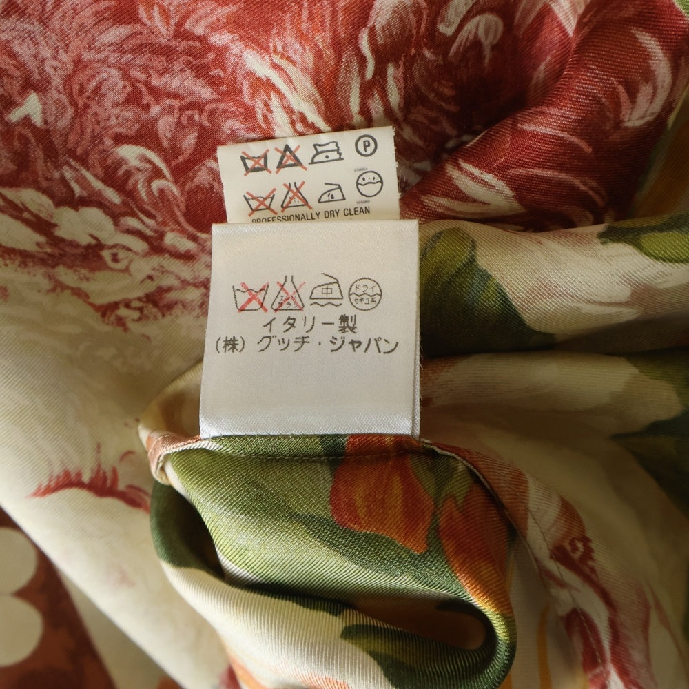 GUCCI(グッチ) トムフォード期 フラワー シルクシャツ ベージュ レディース