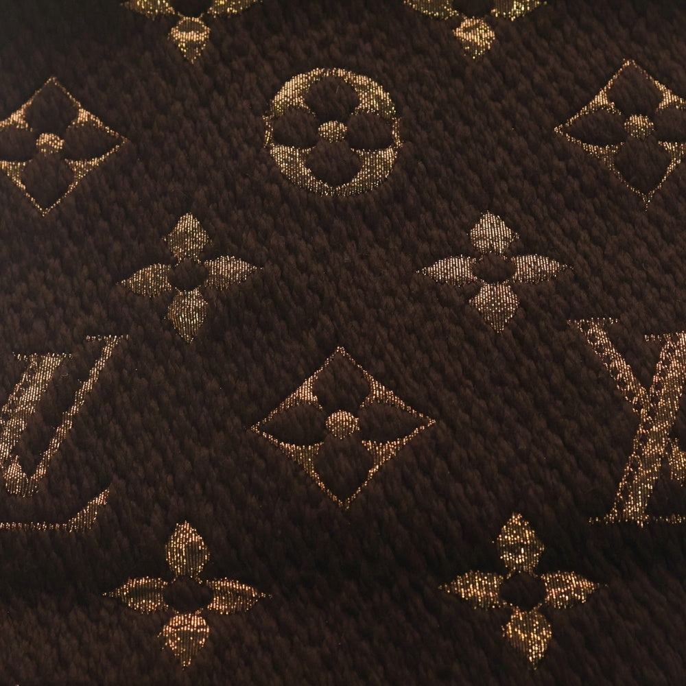 LOUIS VUITTON(ルイヴィトン) エシャルプ ロゴマニア シャイン ウールシルク フリンジマフラー ブラウン M71383 レディース
