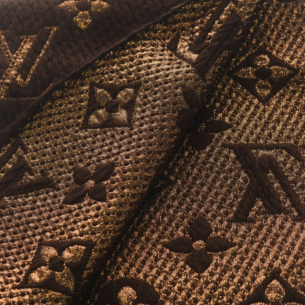 LOUIS VUITTON(ルイヴィトン) エシャルプ ロゴマニア シャイン ウールシルク フリンジマフラー ブラウン M71383 レディース