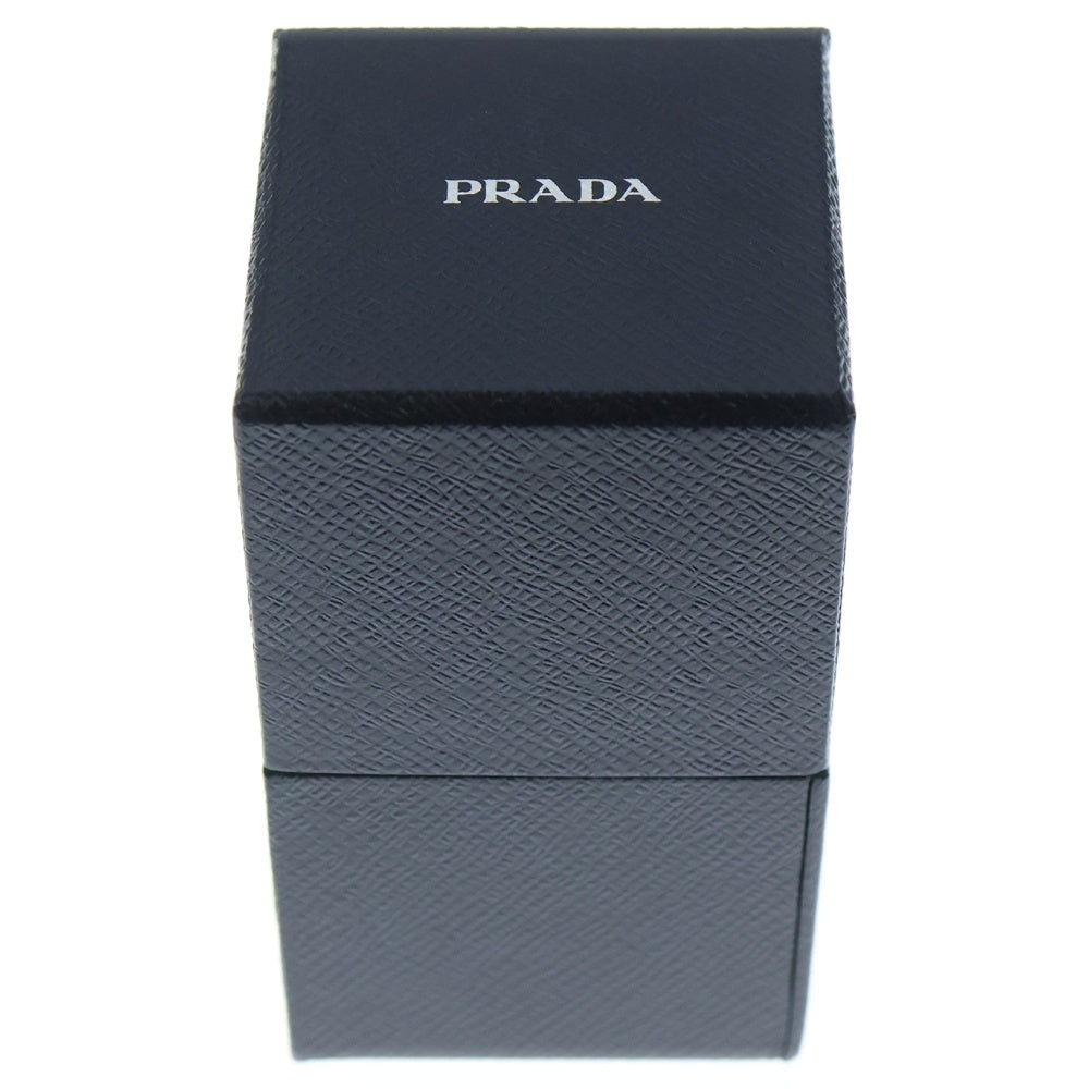 PRADA(プラダ) テディベア チェーン トライアングルロゴプレート キーホルダー ゴールド金具 アイボリー/グレー 1TO047 レディース