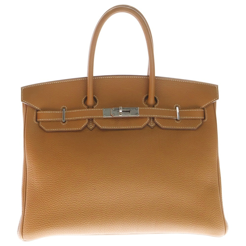 HERMES(エルメス) バーキン35 ゴールド トゴ シルバー金具 □H刻印 ハンドバッグ レディース