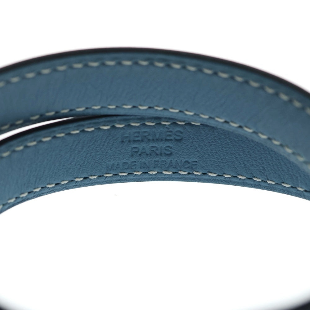 HERMES(エルメス) ケリーブレスレット シルバー金具 ブルー B刻印