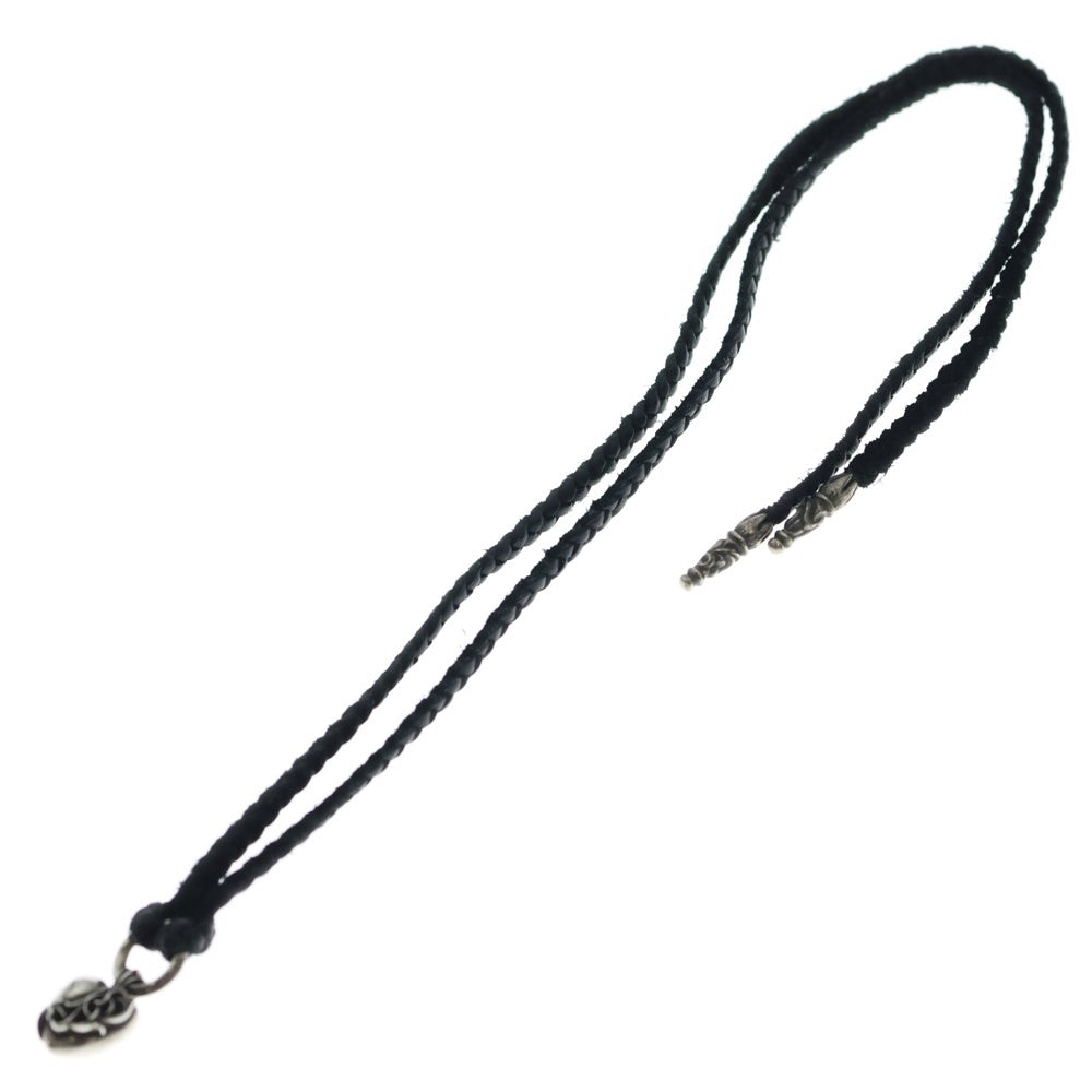 CHROME HEARTS(クロムハーツ) HEART CHARM w/LB ハートチャーム レザーブレード ペンダントトップ シルバー/ブラック