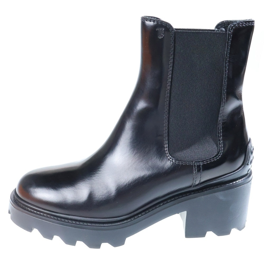 TOD'S(トッズ) ロゴ サイドゴアブーツ ブラック 36 1/2 レディース