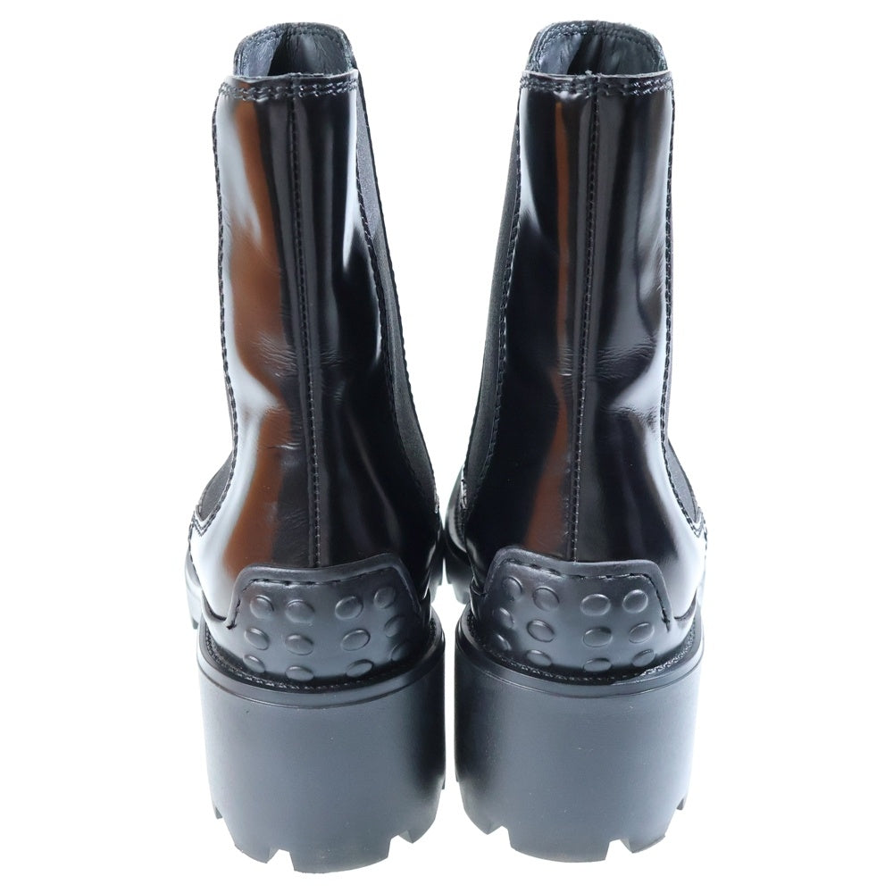 TOD'S(トッズ) ロゴ サイドゴアブーツ ブラック 36 1/2 レディース