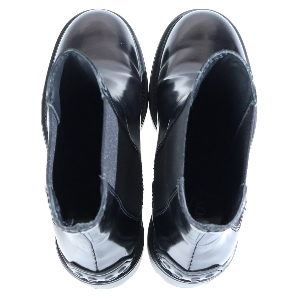 TOD'S(トッズ) ロゴ サイドゴアブーツ ブラック 36 1/2 レディース