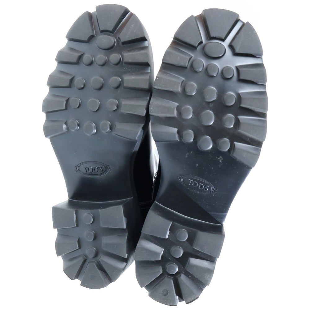 TOD'S(トッズ) ロゴ サイドゴアブーツ ブラック 36 1/2 レディース