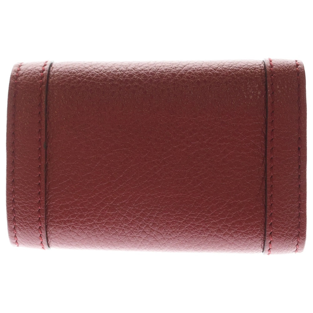 GUCCI(グッチ) GGマーモント バンブー 6連キーケース キーホルダー レッド レザー 658636 ゴールド金具 レディース