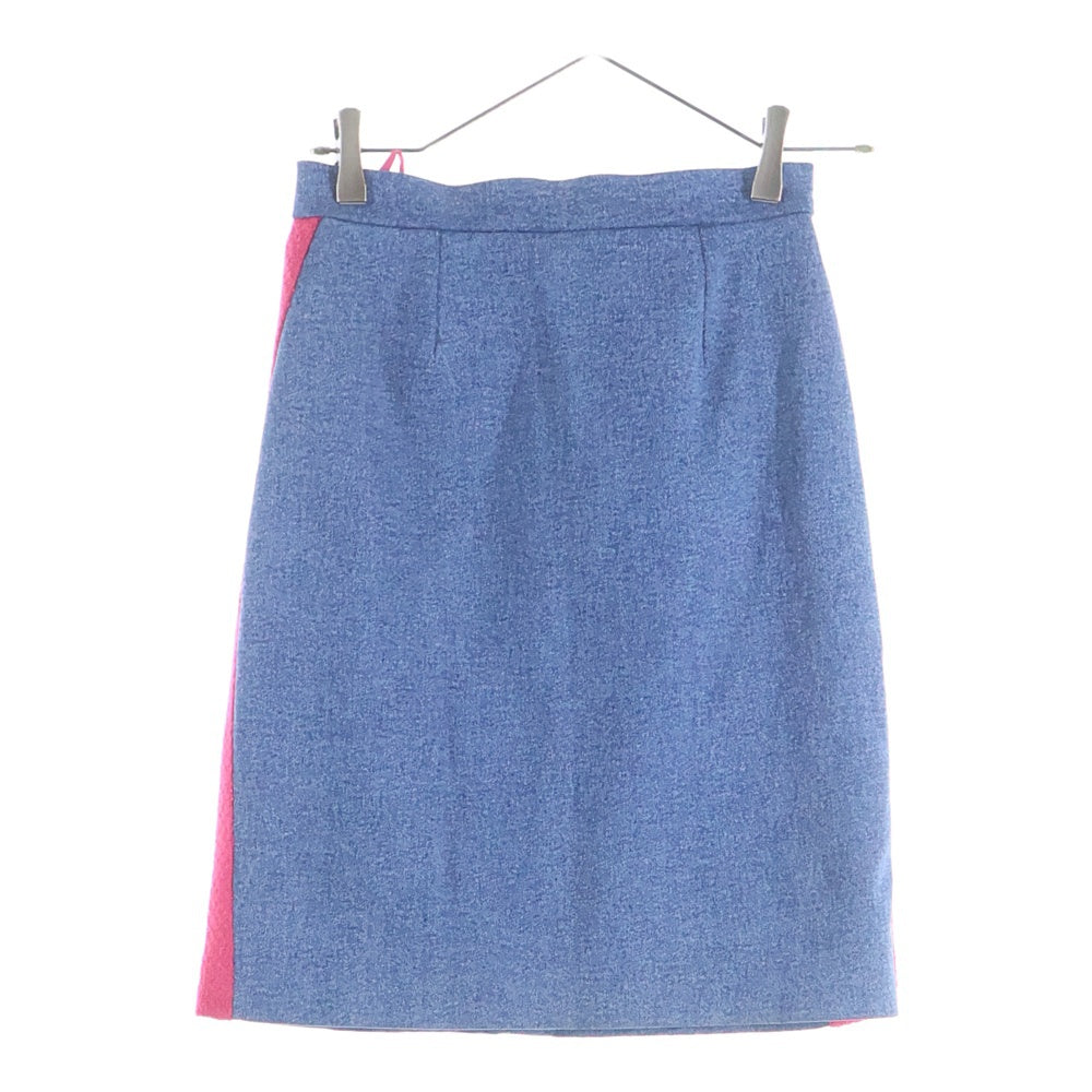 CHANEL(シャネル) デニム切り替え ツイードジャケット スカート セットアップ ピンク/インディゴ レディース