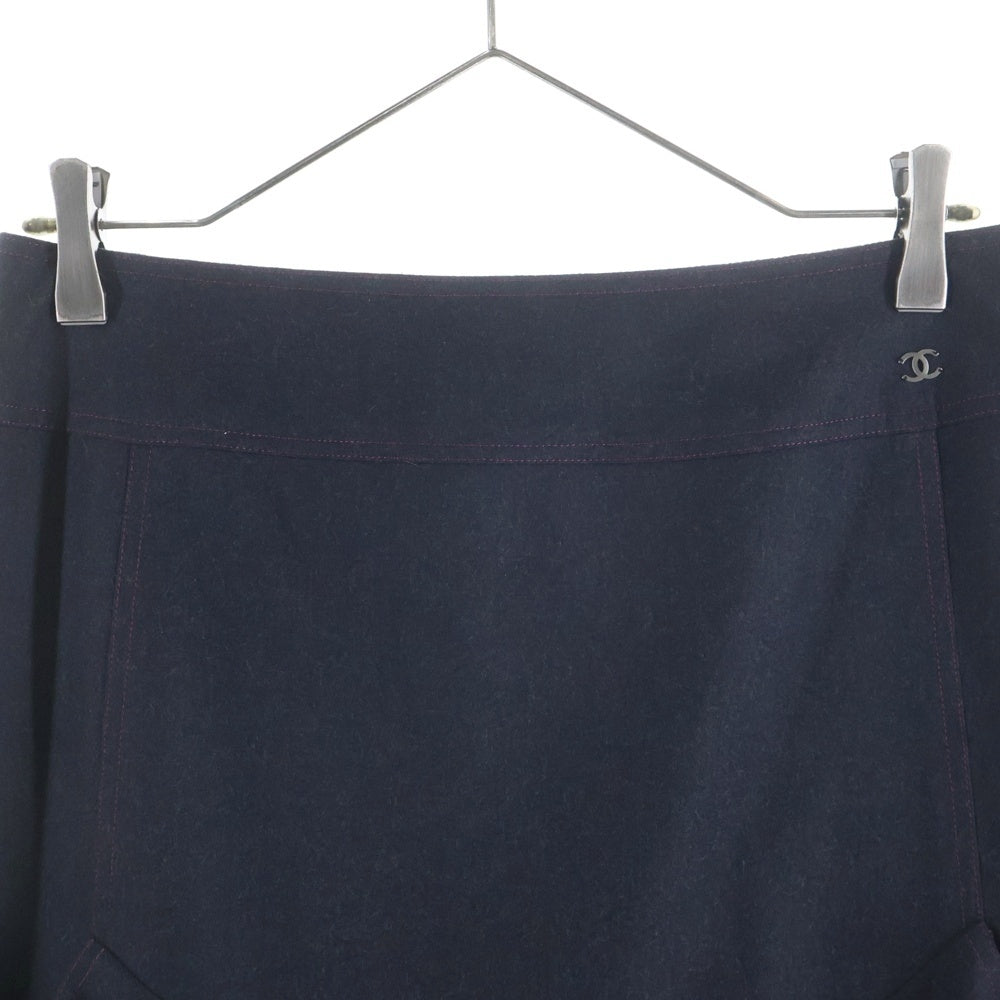 CHANEL(シャネル) 00AW ココマーク ロングスカート グレー レディース