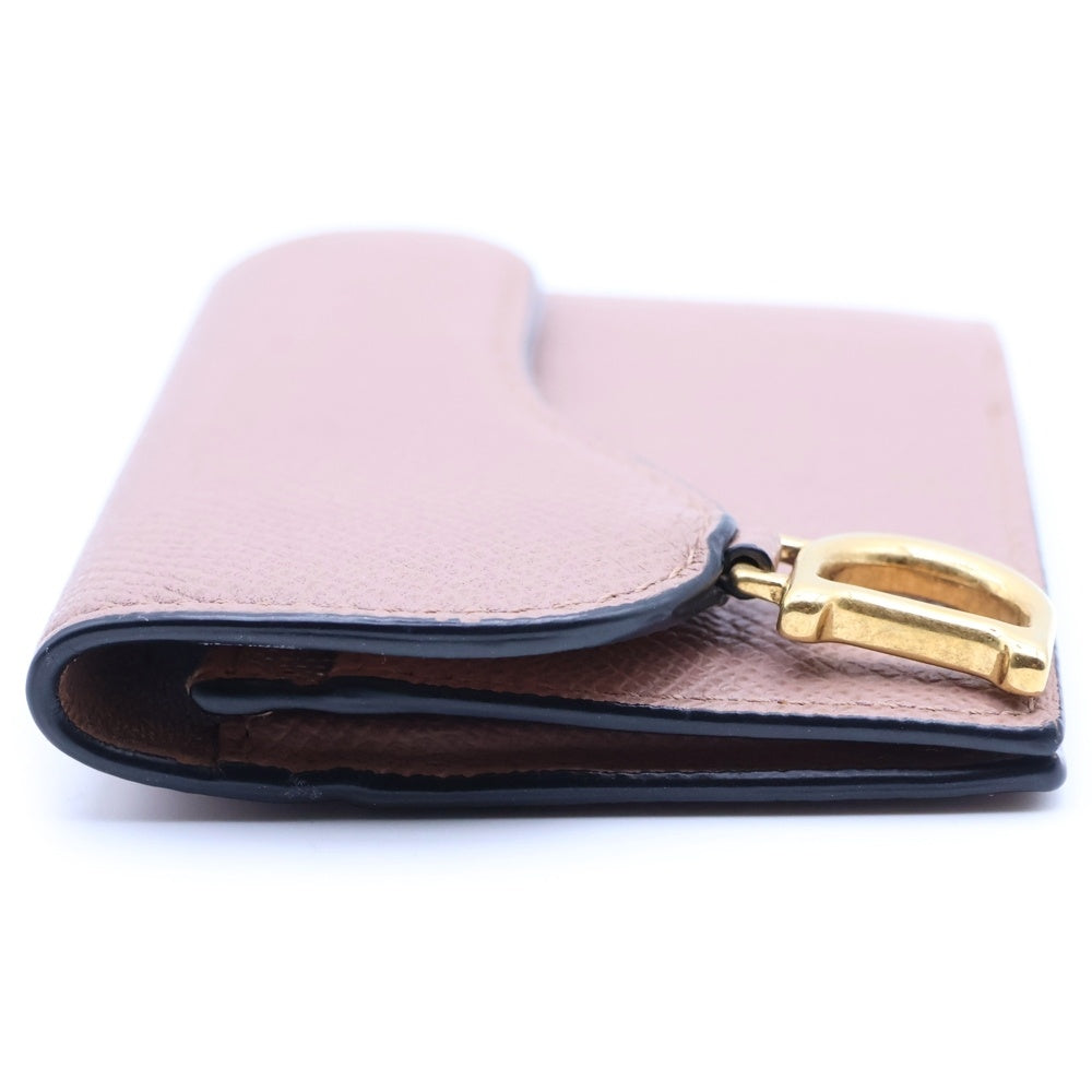 Christian Dior(クリスチャンディオール) サドル カードケース ピンク レザー レディース