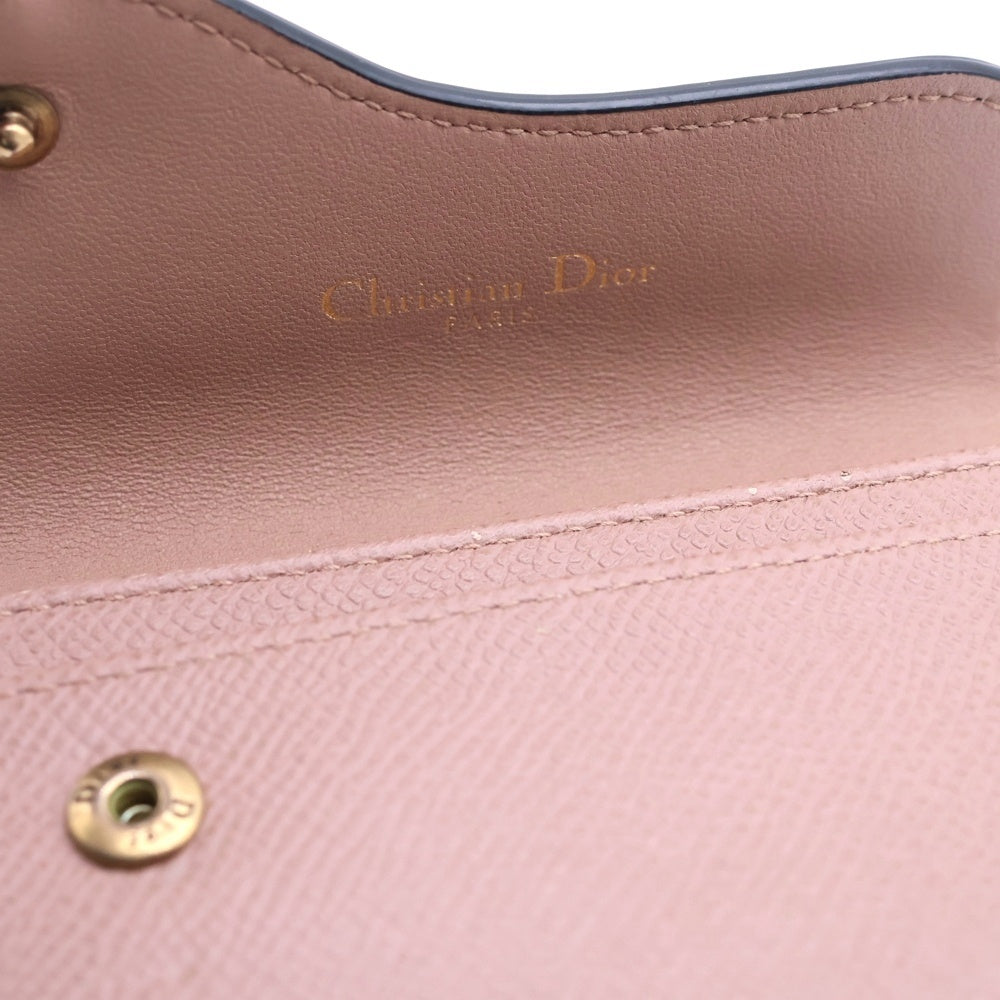 Christian Dior(クリスチャンディオール) サドル カードケース ピンク レザー レディース
