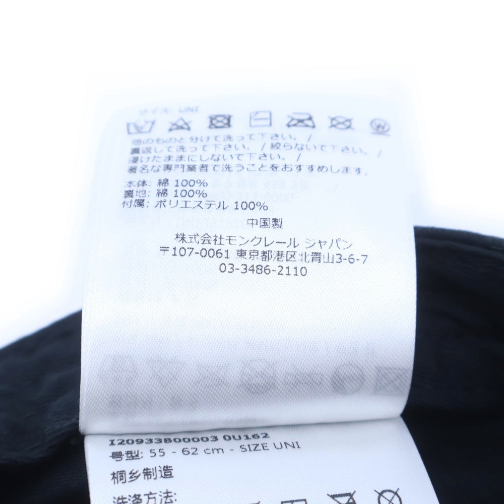 MONCLER(モンクレール) ロゴワッペン ベースボールキャップ ブラック I20933B00003