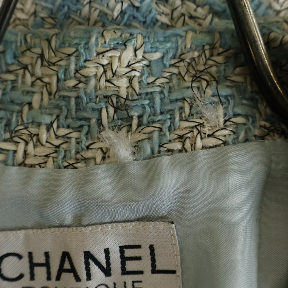 CHANEL(シャネル) CHANEL BOUTIQUE ココマークボタン ツイードジャケット レディース ライトブルー