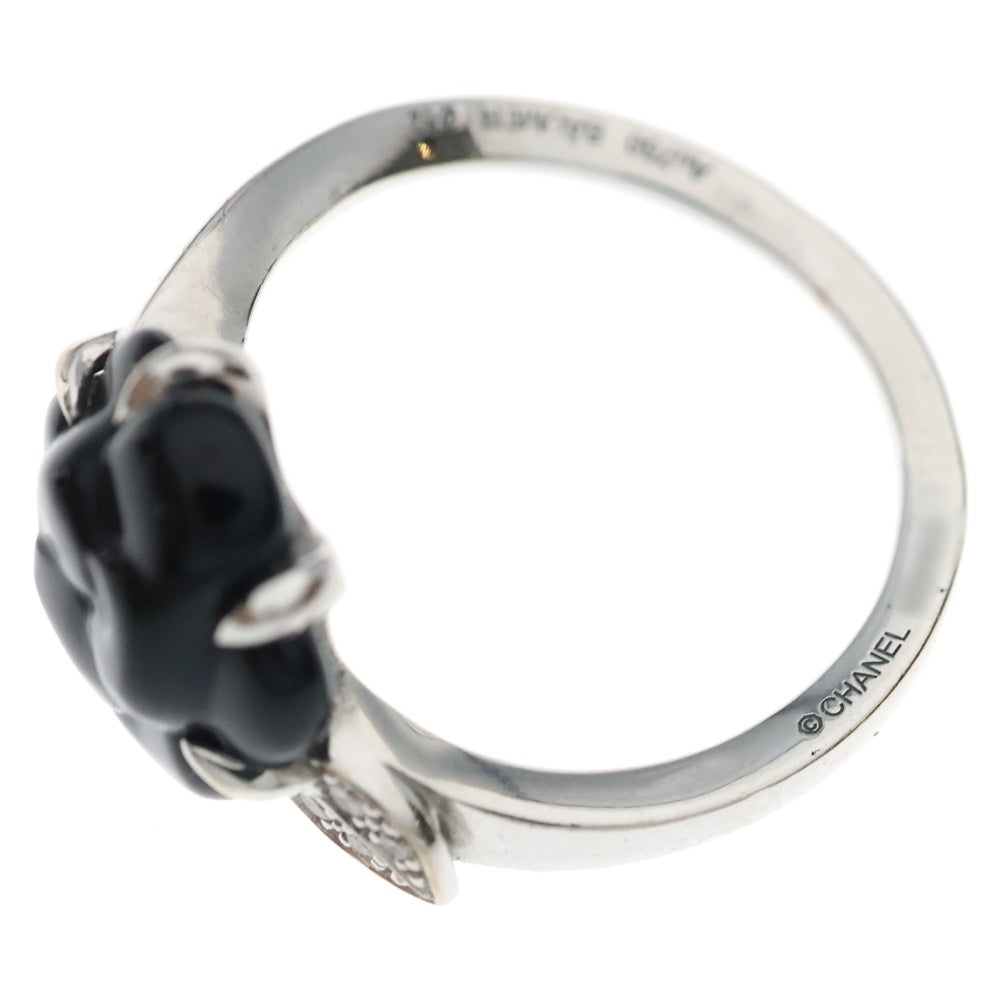 CHANEL(シャネル) カメリア オニキス ダイヤ リング Au750 WG 52 J2940 U37704