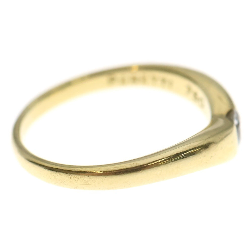 TIFFANY & Co.(ティファニー) カーブドバンド 1P ダイヤリング 指輪 K18YG イエローゴールド レディース