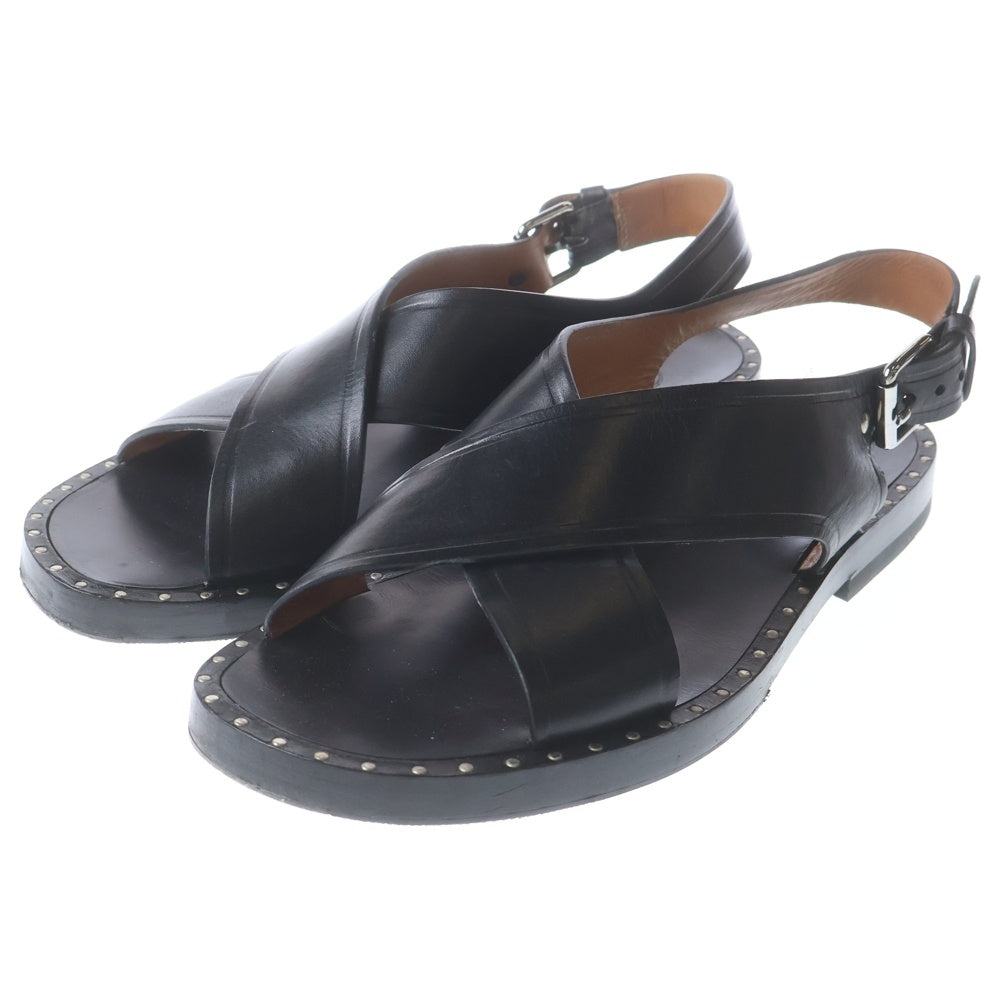 Church's スタッズ クロスストラップ サンダル ブラック37 Church's(チャーチ) DAINTON スタッズクロスストラップサンダル