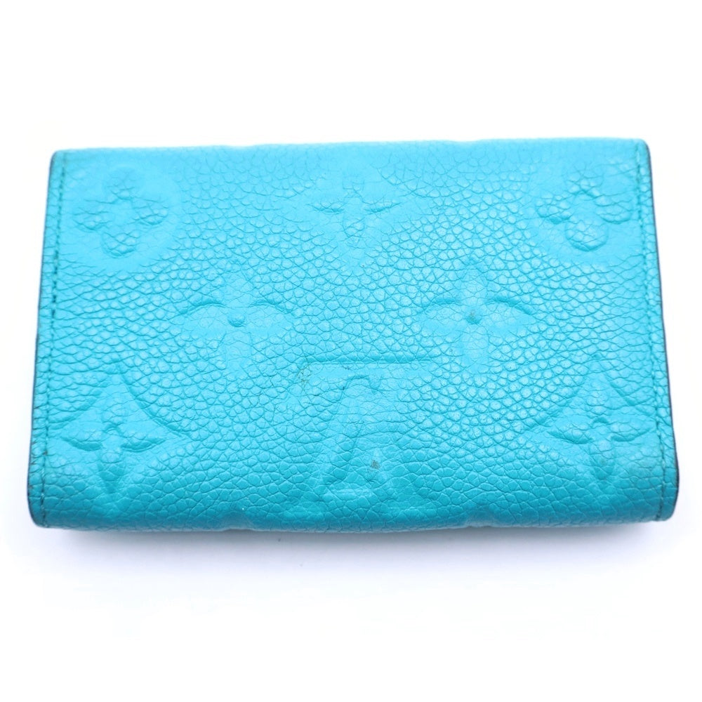 LOUIS VUITTON(ルイヴィトン) モノグラムアンプラント ミュルティクレ6 キーケース バッグチャーム キーリング ターコイズ レザー M81566 ゴールド金具 レディース