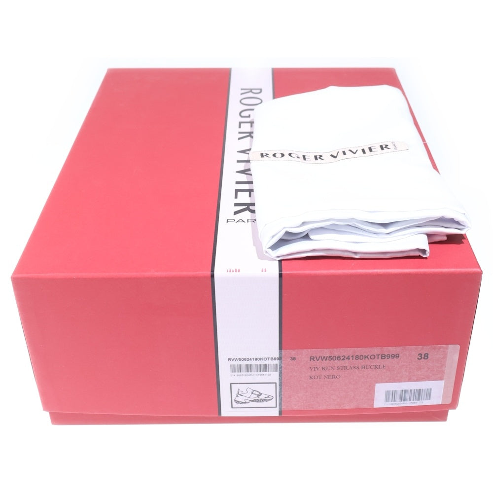Roger Vivier(ロジェヴィヴィエ) ヴィヴラン ビジュー装飾 ローカットファブリックスニーカー ブラック RVW50624180KOTB999 レディース