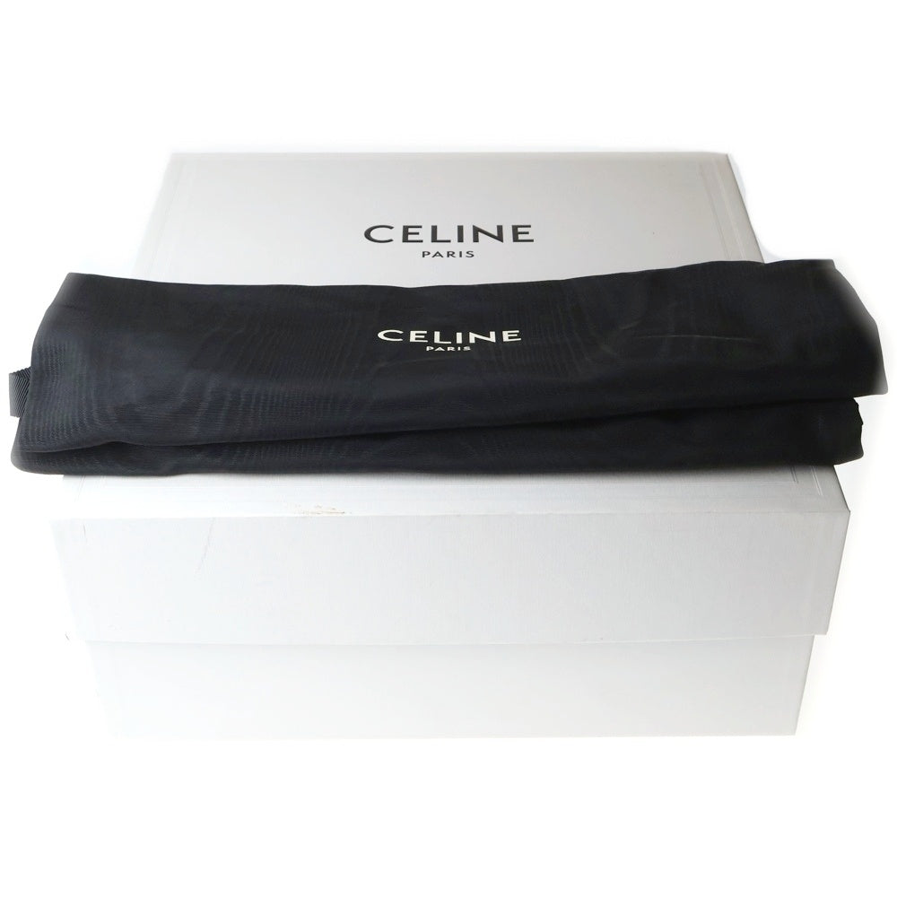 CELINE(セリーヌ) バルキーレースアップ ロングブーツ ブラック レディース