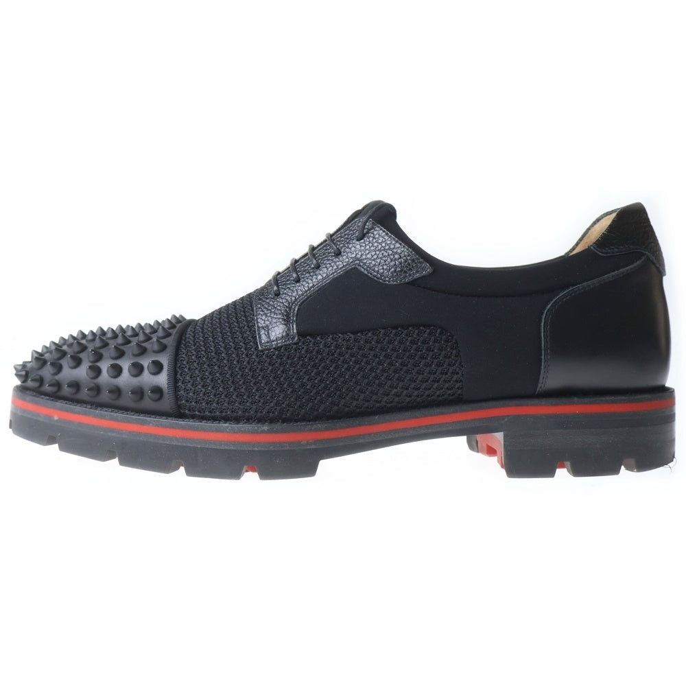 CHRISTIAN LOUBOUTIN(クリスチャンルブタン) スパイクスタッズレザーシューズ ブラック