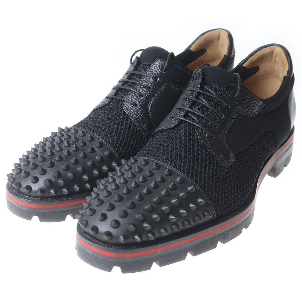 CHRISTIAN LOUBOUTIN(クリスチャンルブタン) スパイクスタッズレザーシューズ ブラック