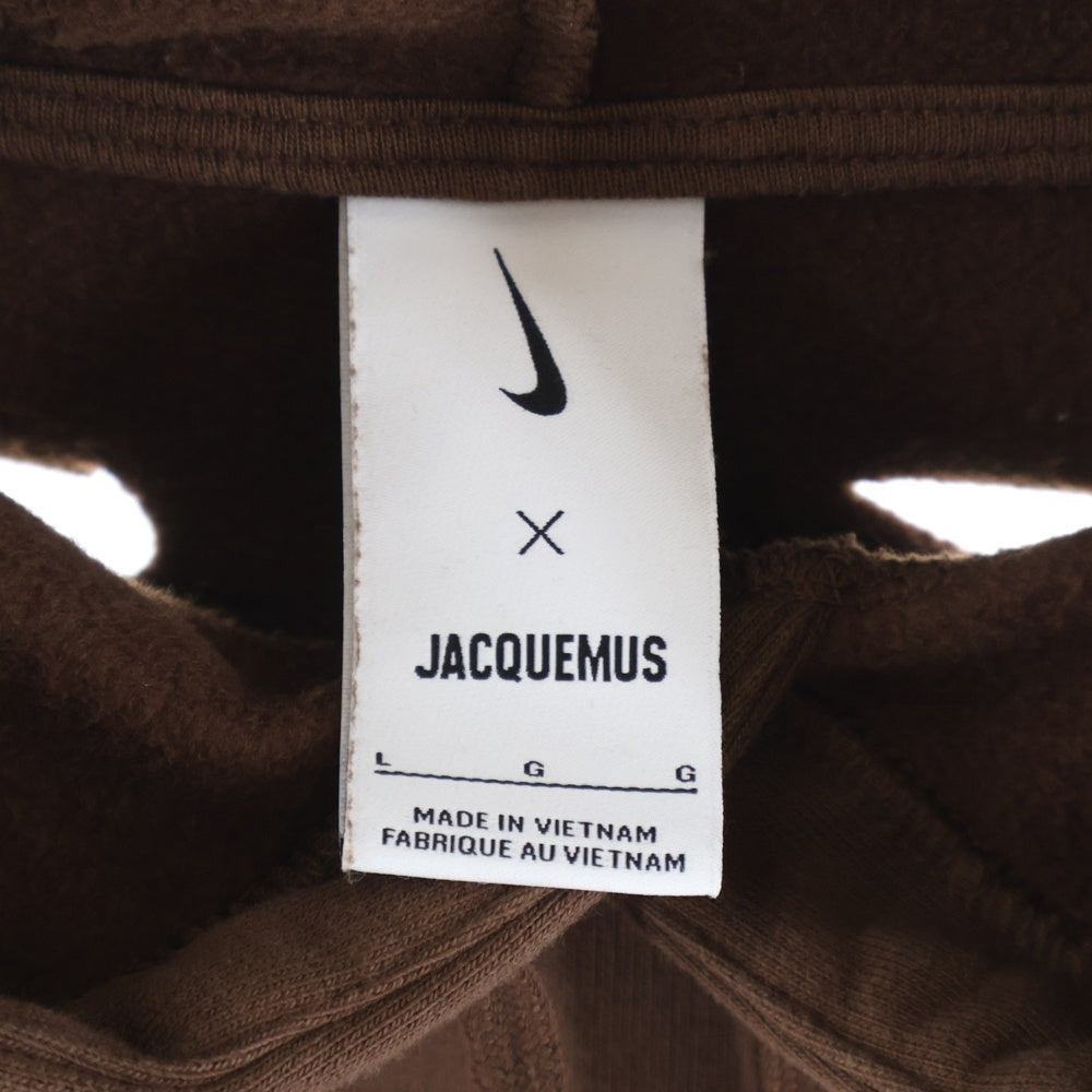 NIKE ナイキ ×JACQUEMUS SWOOSH HOODIE ジャックムス スウッシュ プルオーバースウェットパーカー ブラウン FJ3482-259 NIKE (ナイキ) ×JACQUEMUS SWOOSH HOODIE ジャックムス スウッシュ