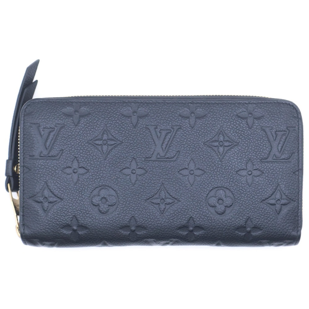 LOUIS VUITTON(ルイヴィトン) モノグラムアンプラント ジッピーウォレット レザーロングウォレット 長財布 ブラック M61864 レディース