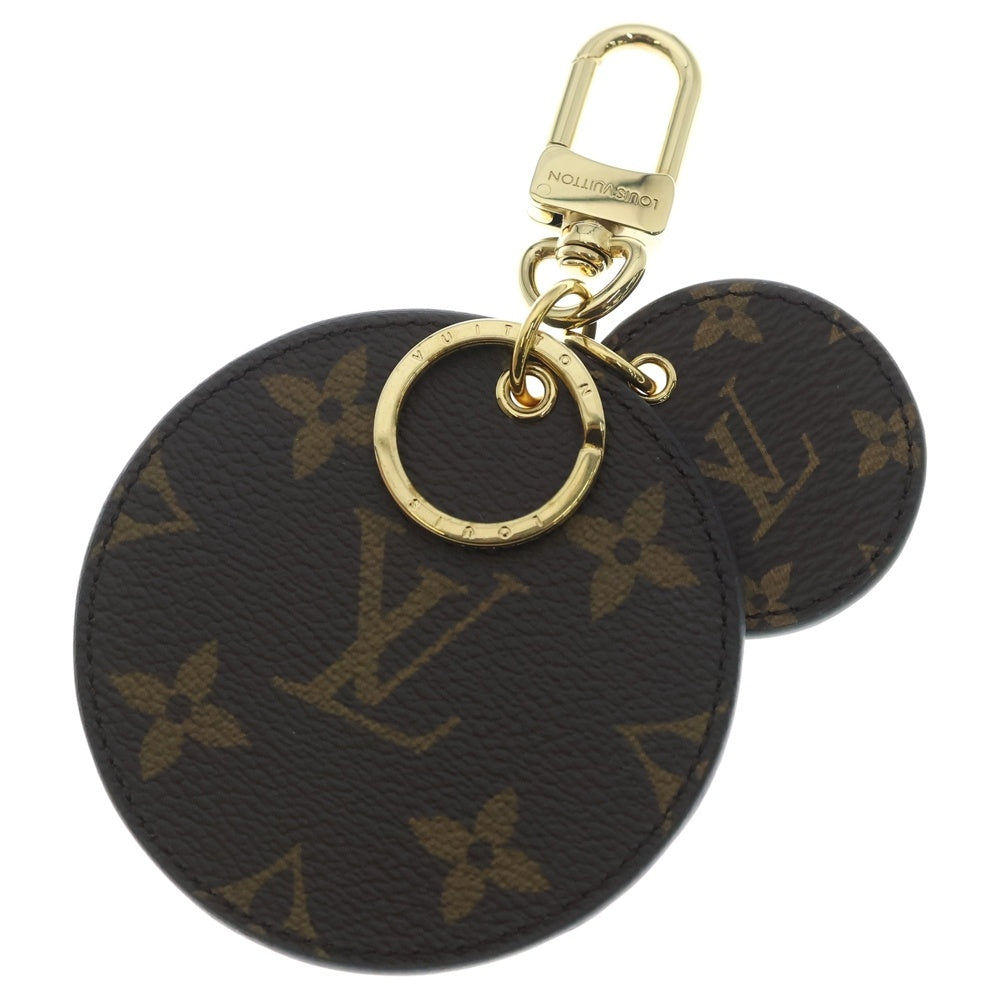 LOUIS VUITTON(ルイヴィトン) モノグラム リバース ジャイアント イリュストレ バッグチャーム キーリング キーホルダー ブラウン M69317 ゴールド金具 レディース
