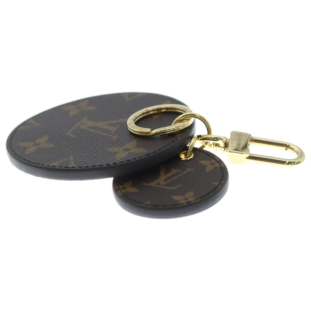 LOUIS VUITTON(ルイヴィトン) モノグラム リバース ジャイアント イリュストレ バッグチャーム キーリング キーホルダー ブラウン M69317 ゴールド金具 レディース