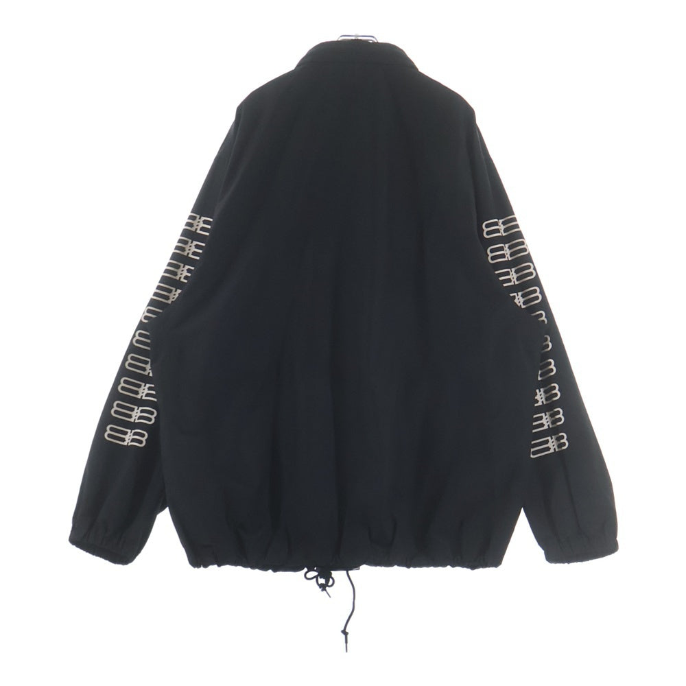 BALENCIAGA(バレンシアガ) BBロゴプリント ウィンドブレーカー ナイロンジャケット ブラック 704491 TM010 レディース