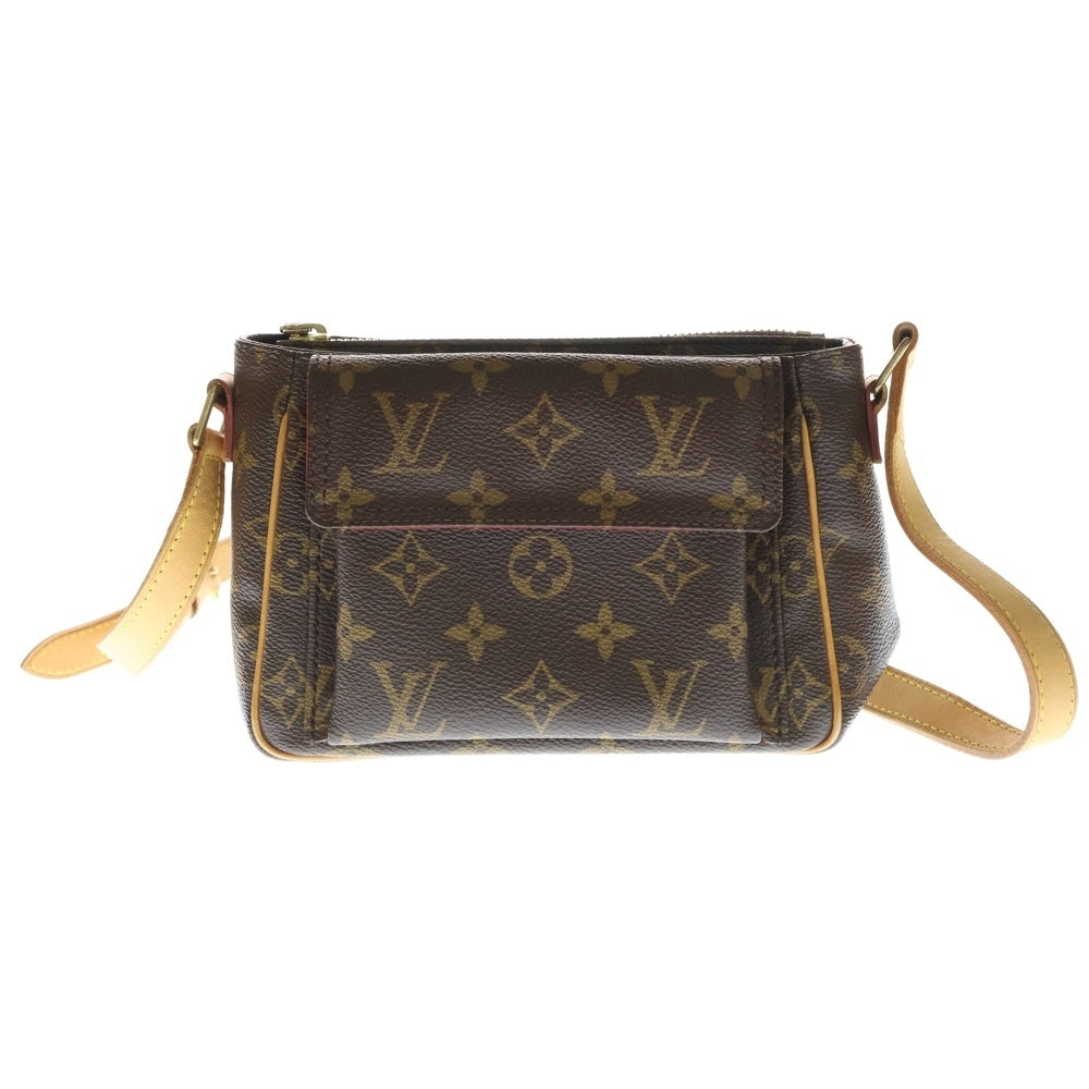 LOUIS VUITTON(ルイヴィトン) モノグラム ヴィバ・シテMM ミニバッグ ショルダーバッグ ブラウン レザー M51165 ゴールド金具 レディース