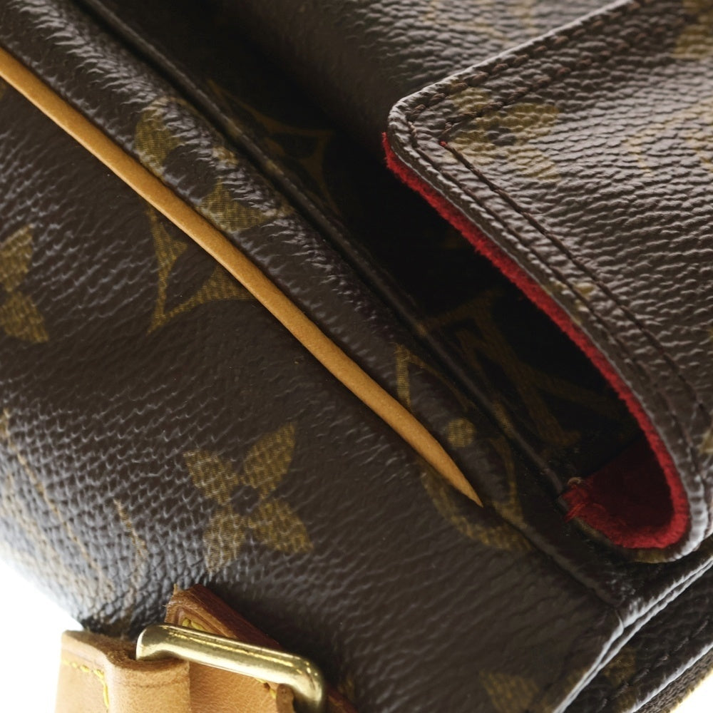 LOUIS VUITTON(ルイヴィトン) モノグラム ヴィバ・シテMM ミニバッグ ショルダーバッグ ブラウン レザー M51165 ゴールド金具 レディース
