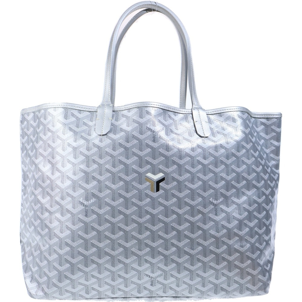 GOYARD(ゴヤール) サンルイPM トートバッグ ハンドバッグ グレー メタリックシルバー PVC×レザー