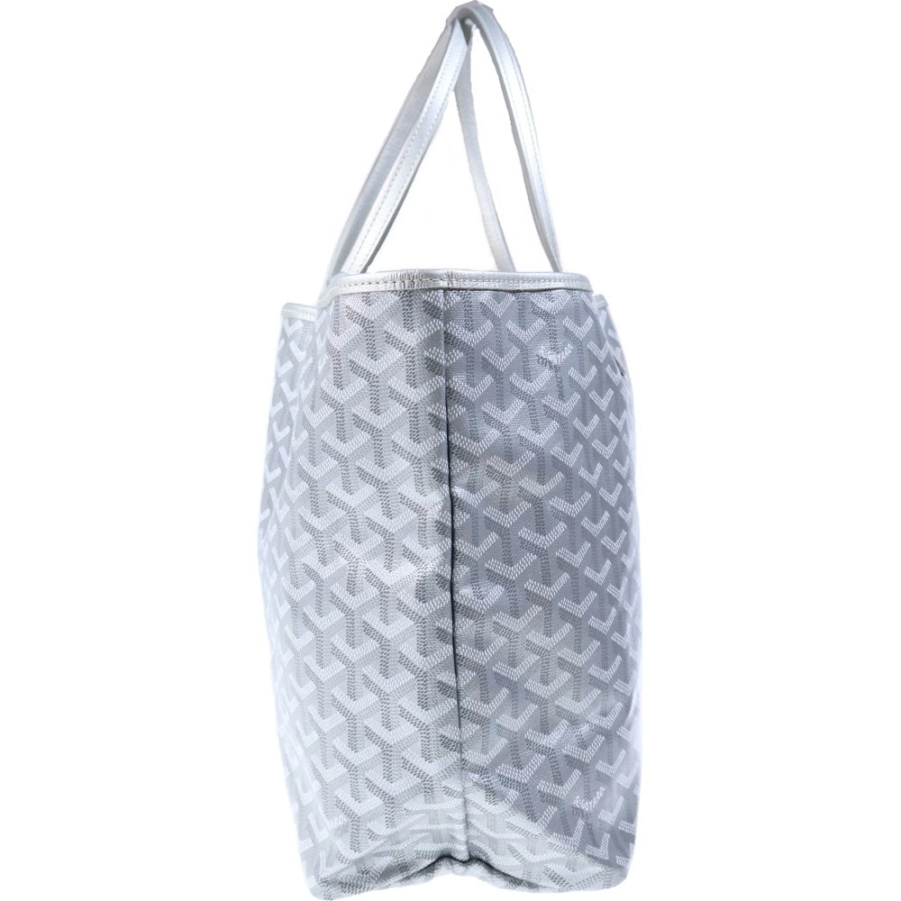 GOYARD(ゴヤール) サンルイPM トートバッグ ハンドバッグ グレー メタリックシルバー PVC×レザー