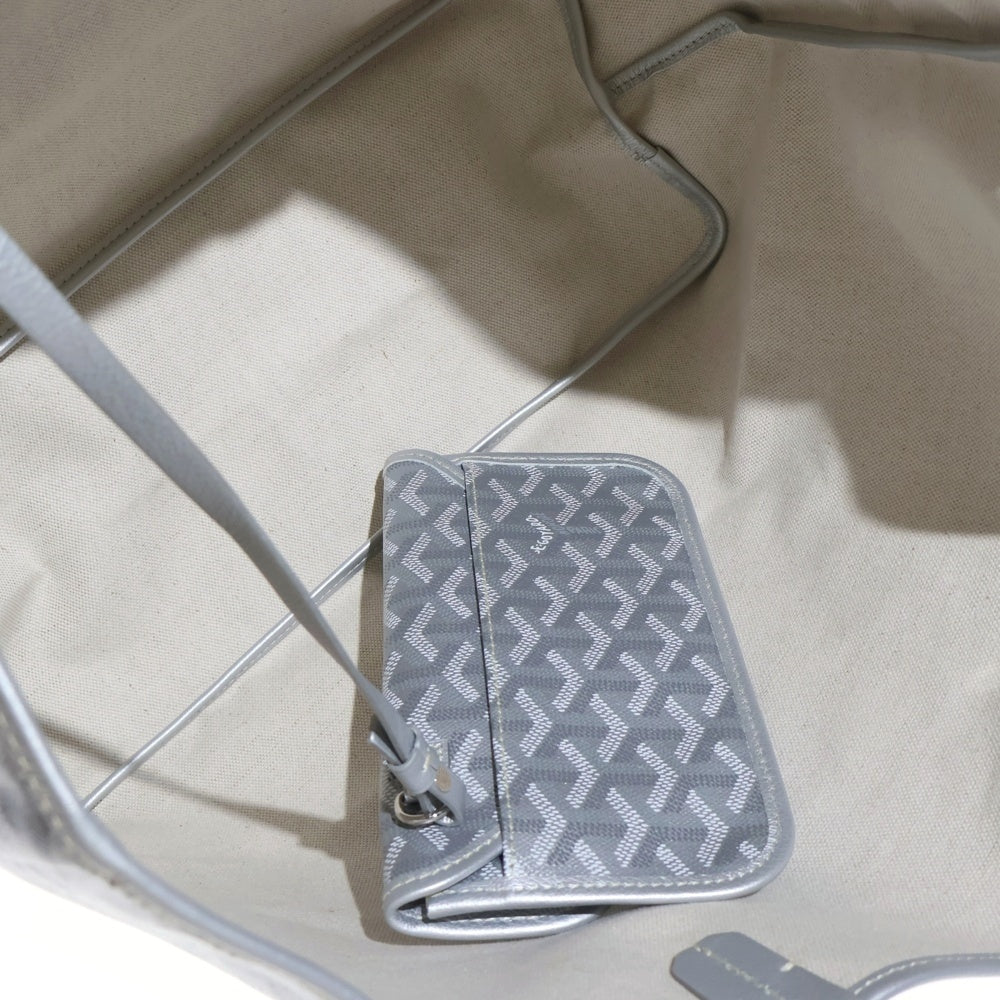 GOYARD(ゴヤール) サンルイPM トートバッグ ハンドバッグ グレー メタリックシルバー PVC×レザー