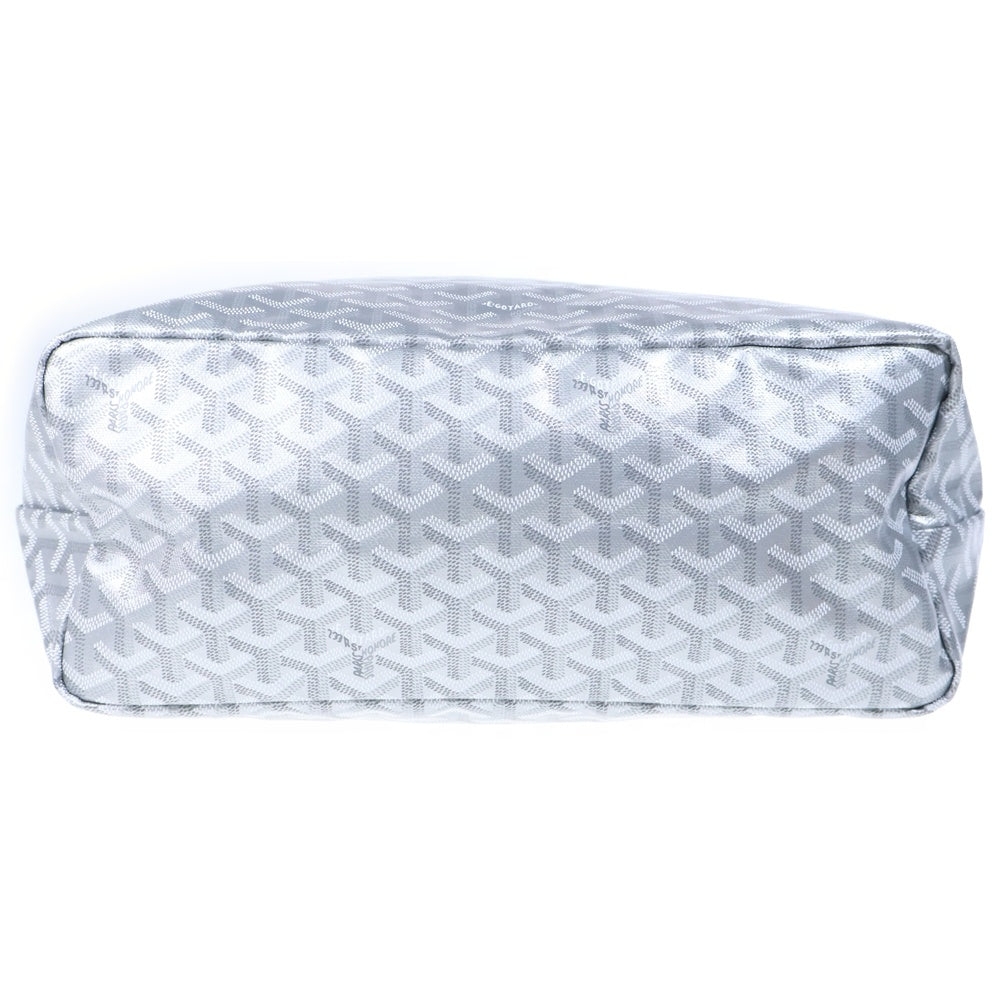 GOYARD(ゴヤール) サンルイPM トートバッグ ハンドバッグ グレー メタリックシルバー PVC×レザー