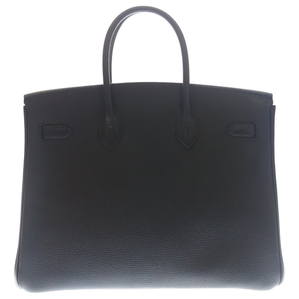 HERMES(エルメス) バーキン35 ブラック トゴ ハンドバッグ シルバー金具 □L刻印 箱 レディース