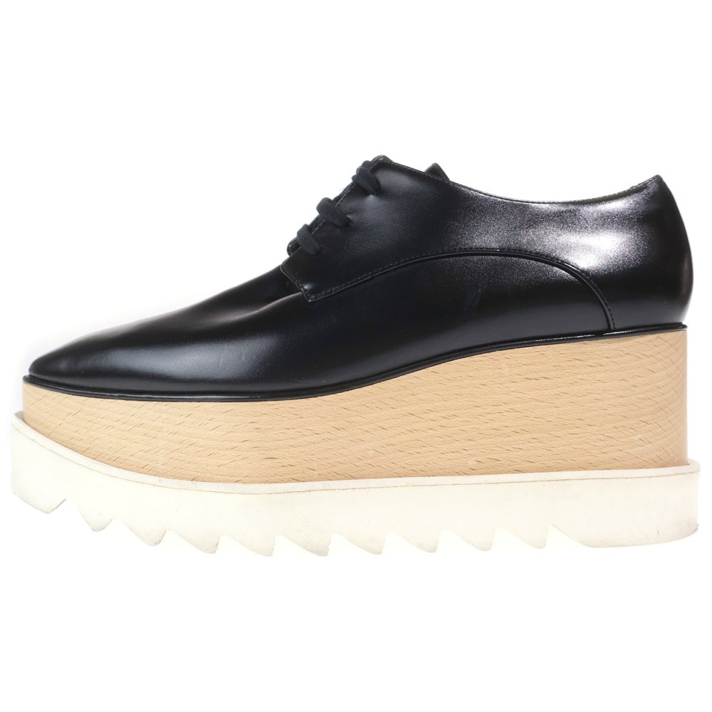 STELLA McCARTNEY(ステラマッカートニー) エリス ウッドシューズ レザー ブラック レディース