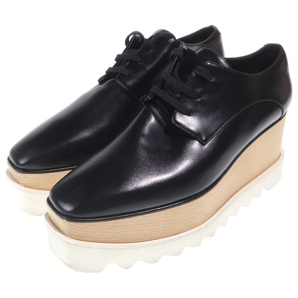 STELLA McCARTNEY(ステラマッカートニー) エリス ウッドシューズ レザー ブラック レディース