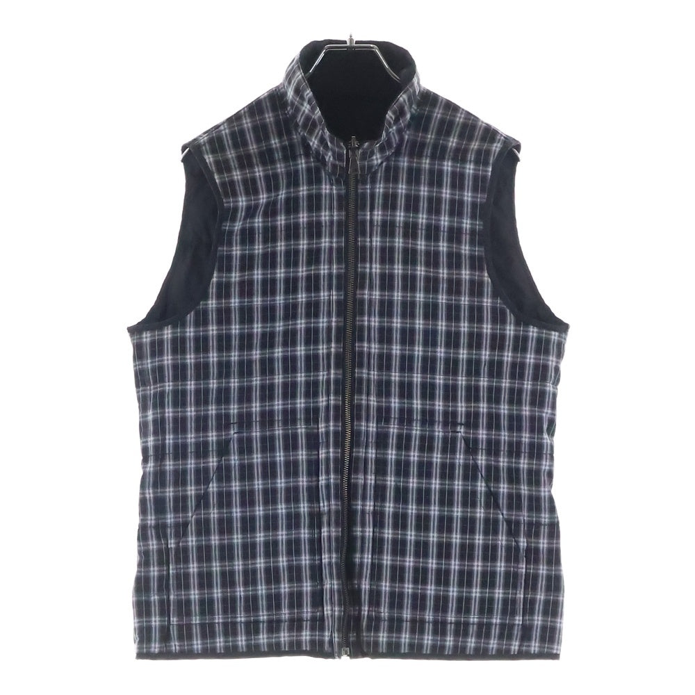 BURBERRY BLACK LABEL(バーバリー ブラックレーベル) ノバチェック柄ライナー付き ナイロン フーデッド ジップアップ ジャケット ブラック