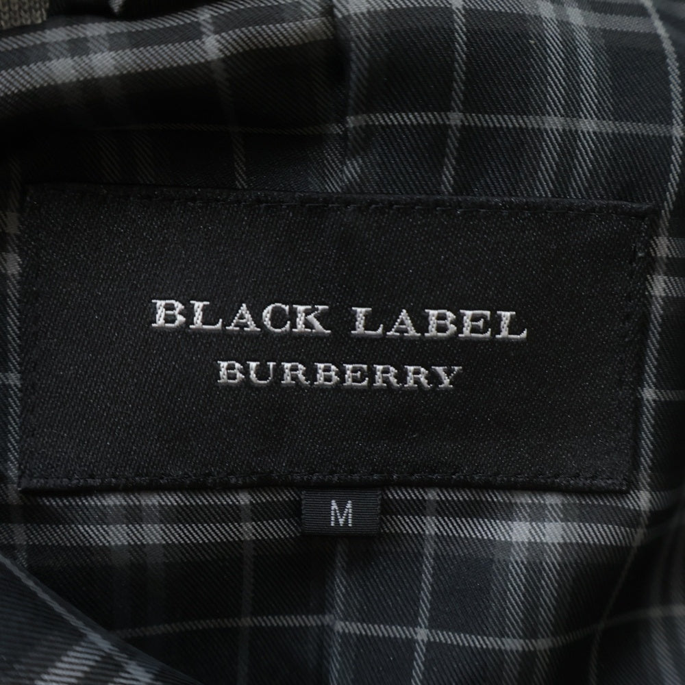 BURBERRY BLACK LABEL(バーバリー ブラックレーベル) ロゴ刺繍 フーデッド ジップアップ スウェット ジャケット グレー