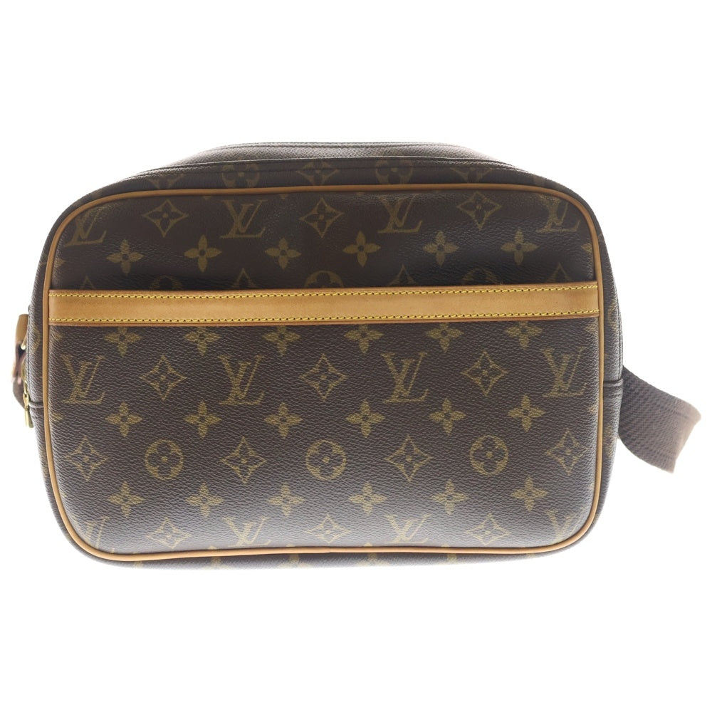 LOUIS VUITTON(ルイヴィトン) モノグラム リポーターPM ショルダーバッグ ブラウン PVCレザー M45254 ゴールド金具 レディース