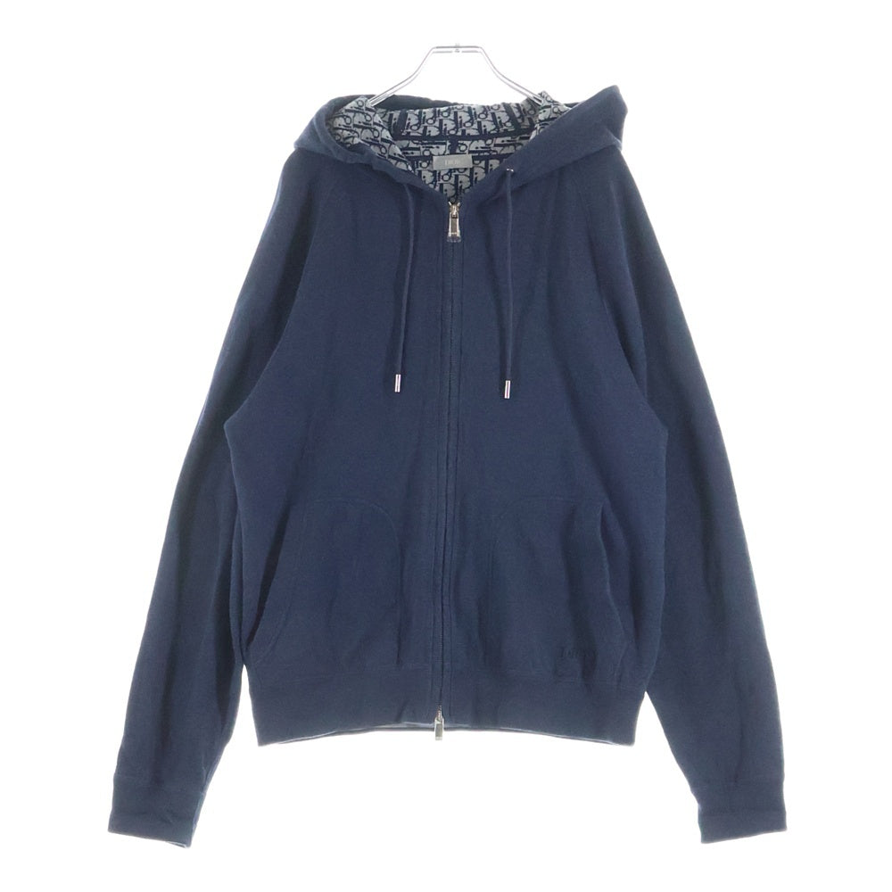DIOR(ディオール) 21SS Loose Zipper Hooded Jacket オブリーク ジップアップパーカー ネイビー 113M221AT225