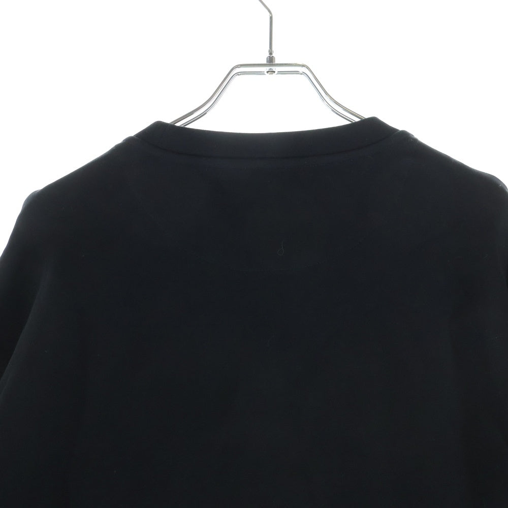 PRADA(プラダ) RE-NYLON リナイロン 切り替え トライアングルロゴプレート テクニカルコットン プルオーバースウェットトレーナー ブラック UJL30A