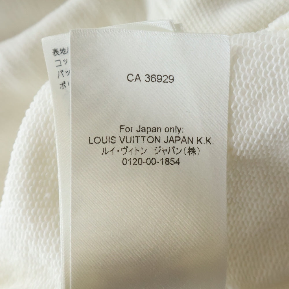 LOUIS VUITTON(ルイヴィトン) 24AW ラバーワッペンロゴ プルオーバー スウェットパーカー ホワイト RM242MH ZA8 HRY55W